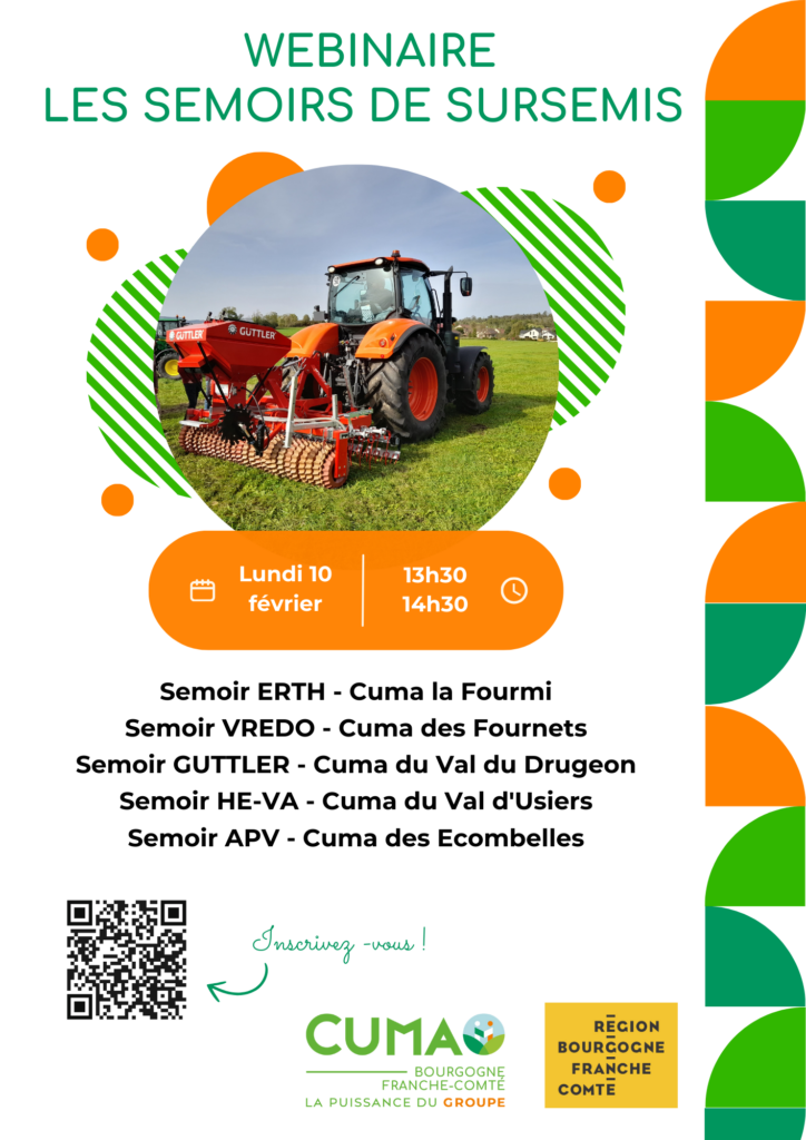 Flyer informatif webinaire semoirs de sursemis